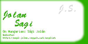 jolan sagi business card