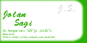 jolan sagi business card